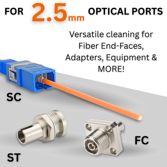 Sysotek Fiber Optic SC 2.5mm Cleaning Swabs - 100 pack