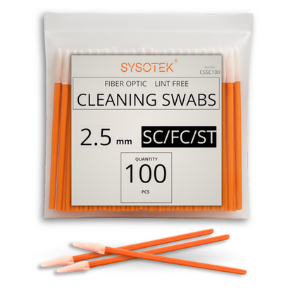 Sysotek Fiber Optic SC 2.5mm Cleaning Swabs - 100 pack