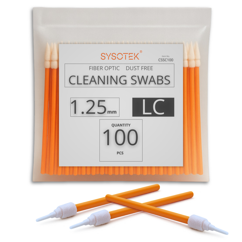 Sysotek Fiber Optic LC 1.5mm Cleaning Swabs - 100 pack - Sysotek