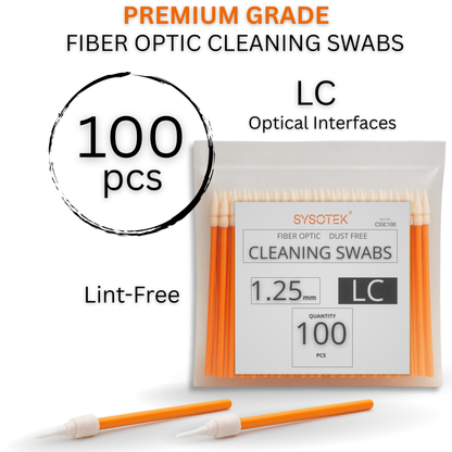 Sysotek Fiber Optic LC 1.5mm Cleaning Swabs - 100 pack