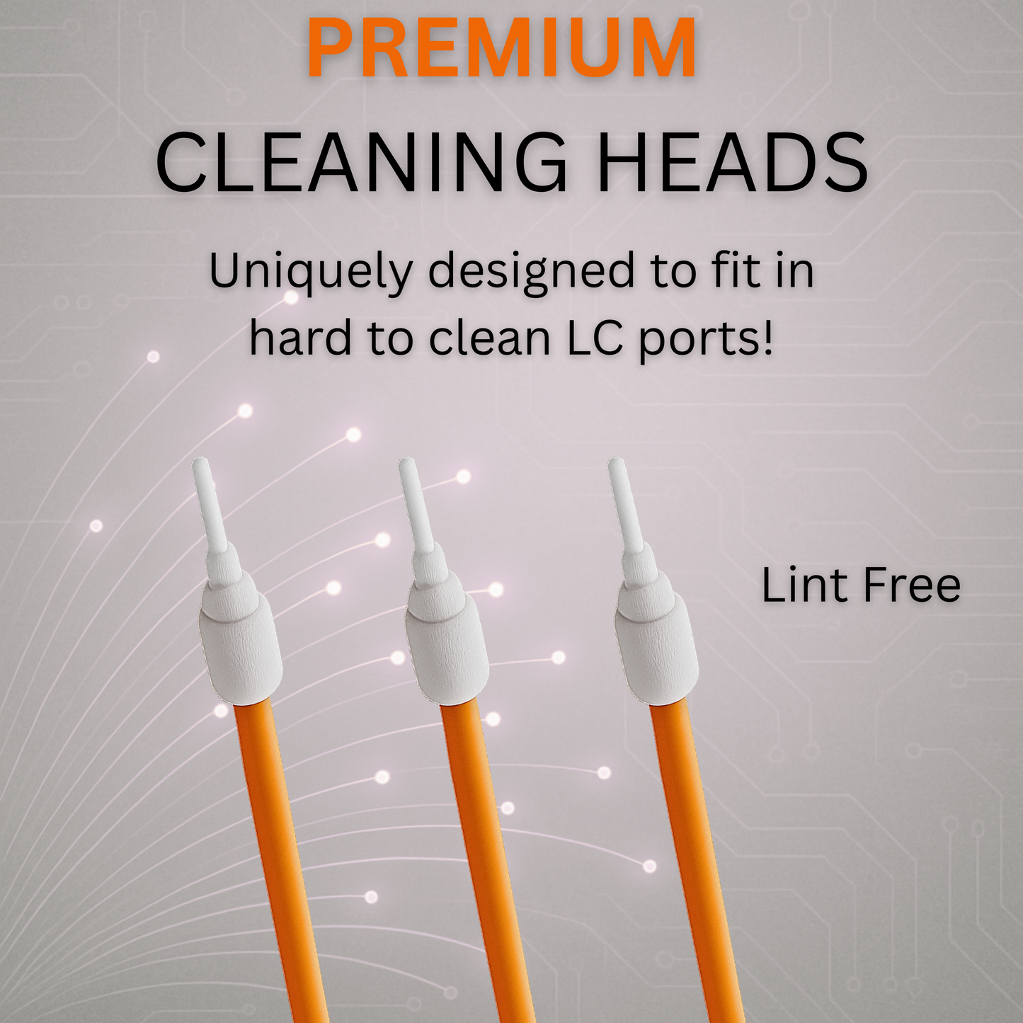 Sysotek Fiber Optic LC 1.5mm Cleaning Swabs - 100 pack