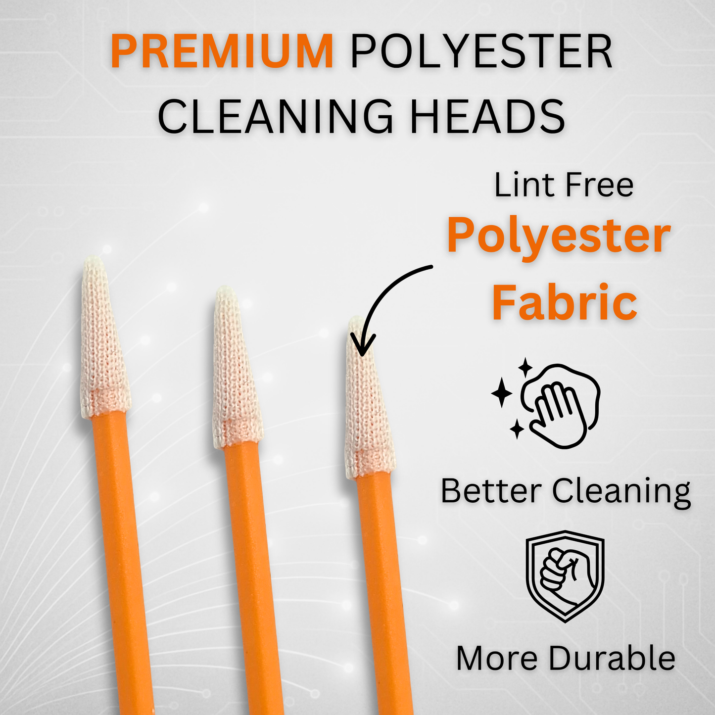 Sysotek Fiber Optic SC 2.5mm Cleaning Swabs - 100 pack