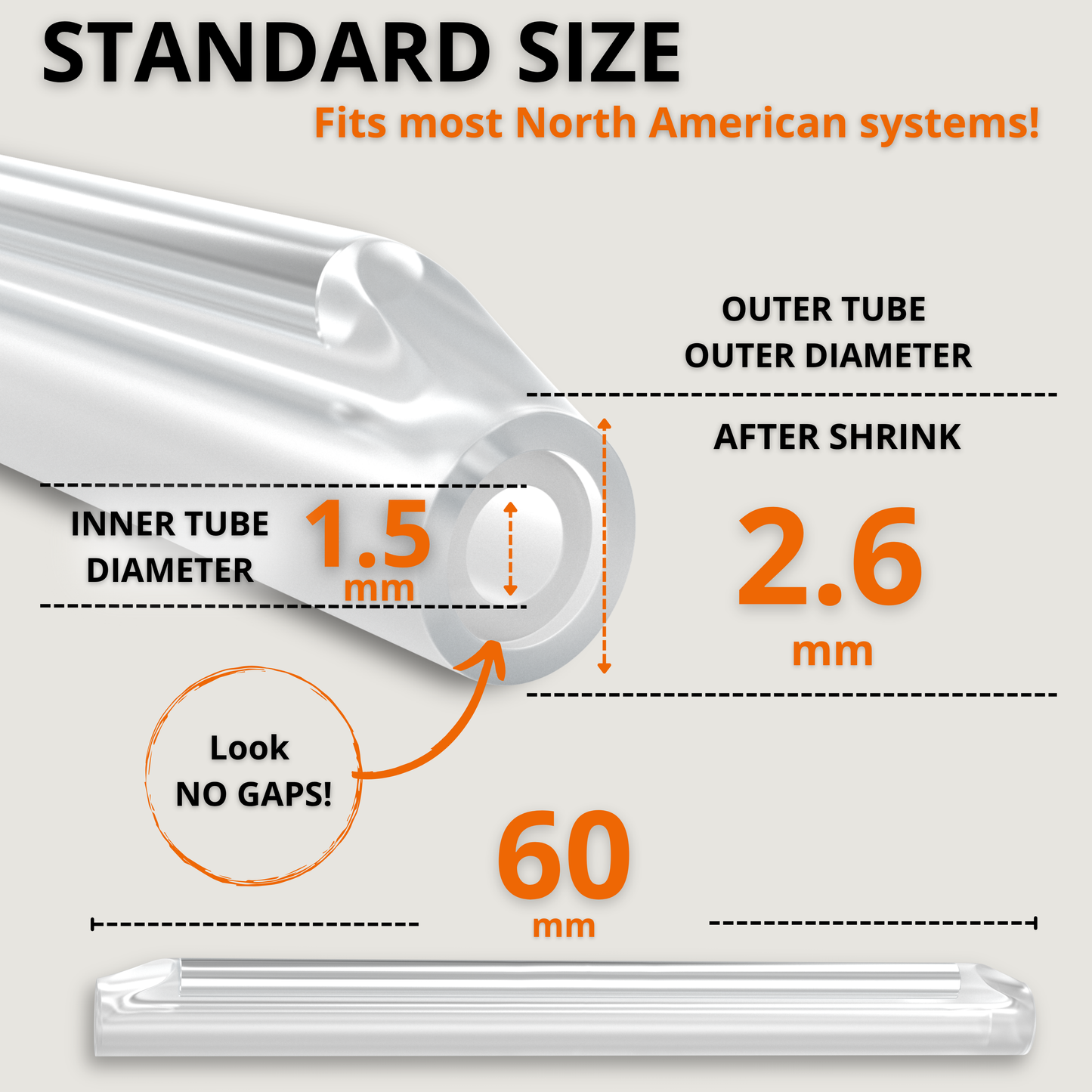Sysotek Fiber Optic Fusion Splice Sleeves - 500pcs