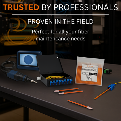 Sysotek Fiber Optic SC 2.5mm Cleaning Swabs - 100 pack